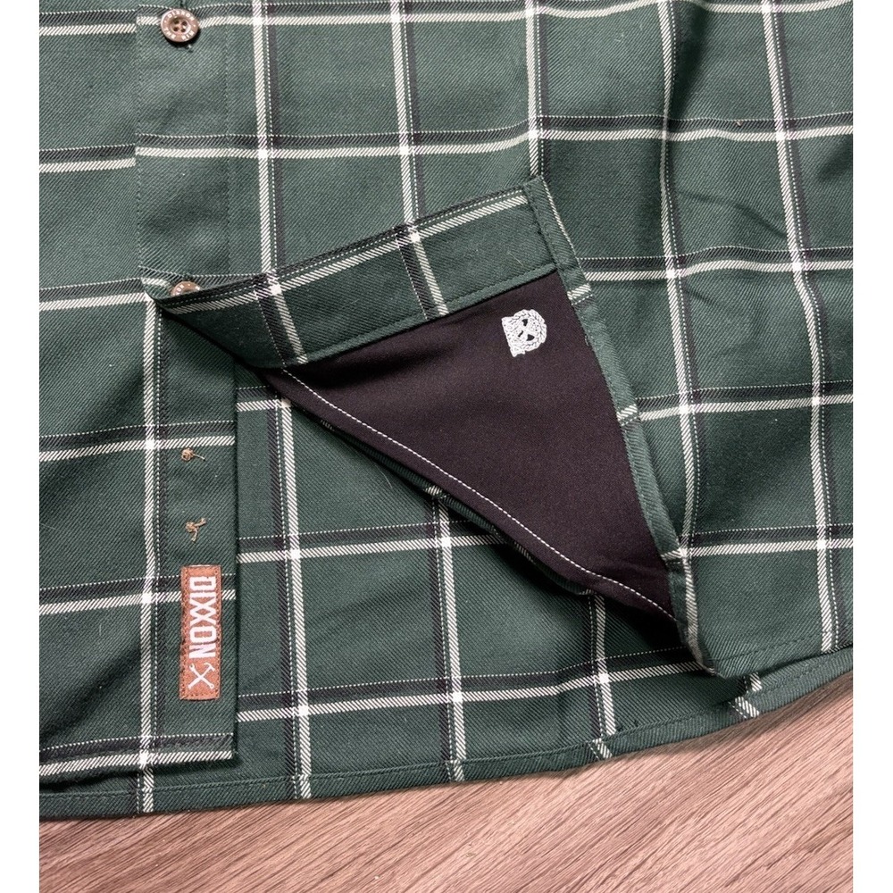 DIXXON FLANNEL COMPANY- THE RIM - Men's 2X Long Sleeve Plaid Green NWT Button Up - Picture 5 of 8